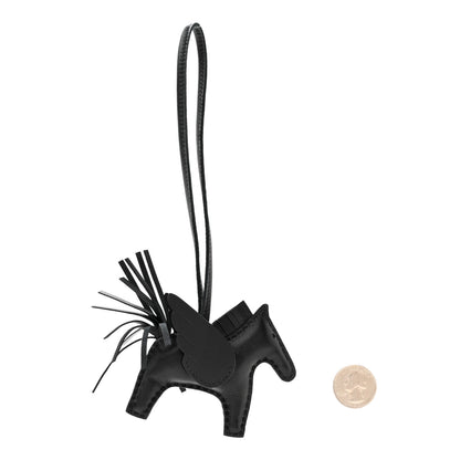 Hermes Milo Lambskin Grigri Rodeo Pegase Horse Bag Charm PM So Black 2 of 5