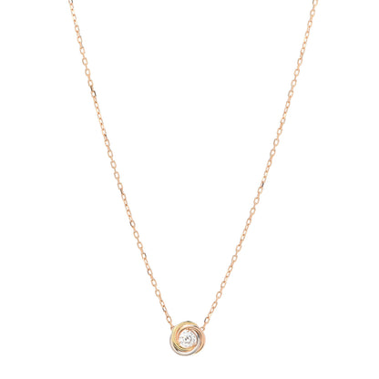 Cartier 18K Pink White Yellow Gold Diamond Trinity De Cartier Pendant Necklace 1 of 7