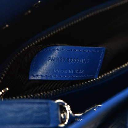 Saint Laurent Calfskin Crocodile Embossed Small Sac De Jour Royal Blue 7 of 12