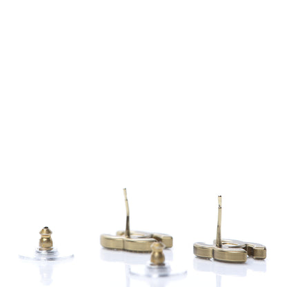 Chanel Crystal CC Earrings Gold 3 of 6