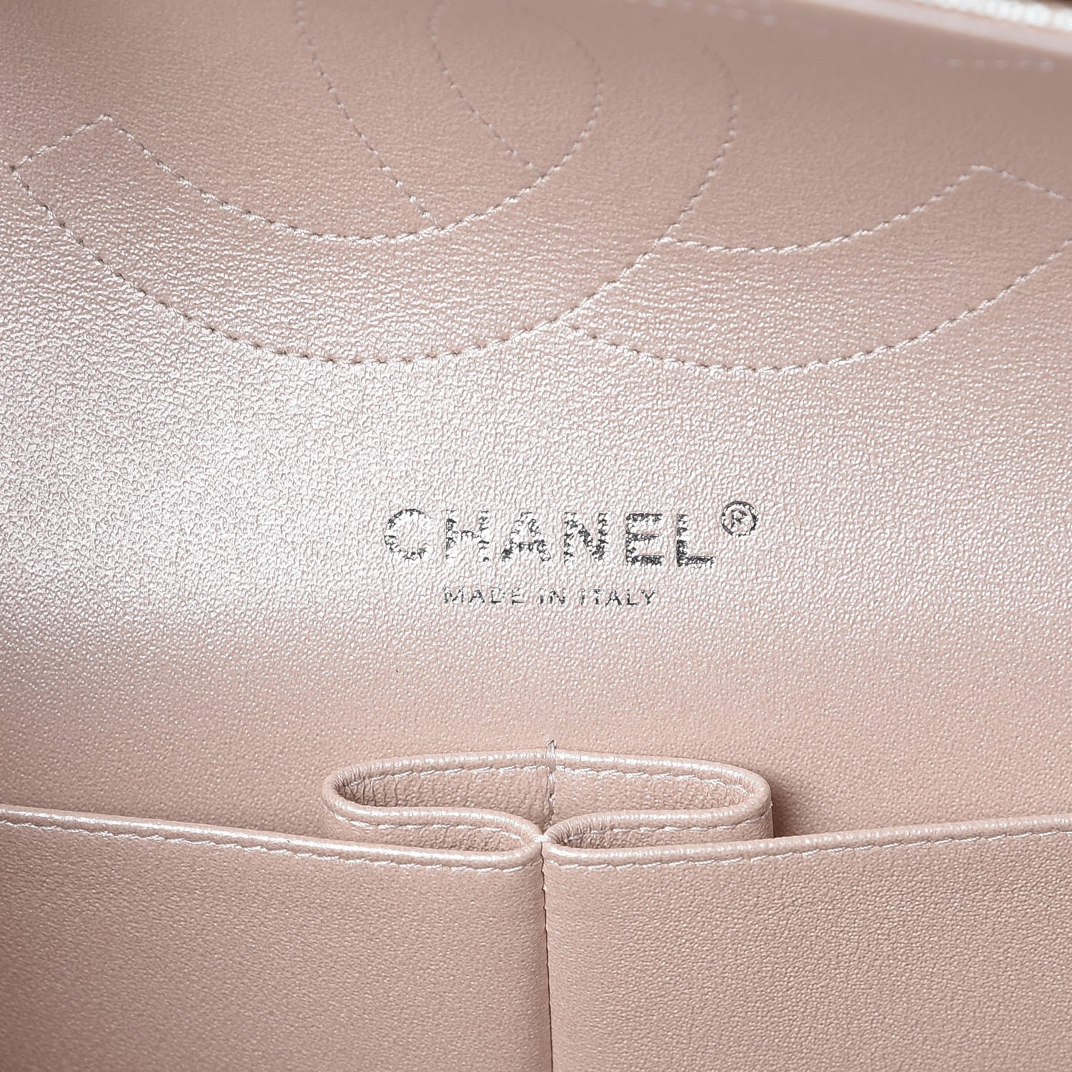 Chanel Metallic Caviar Chevron Quilted Jumbo Double Flap Light Gold 6 of 13