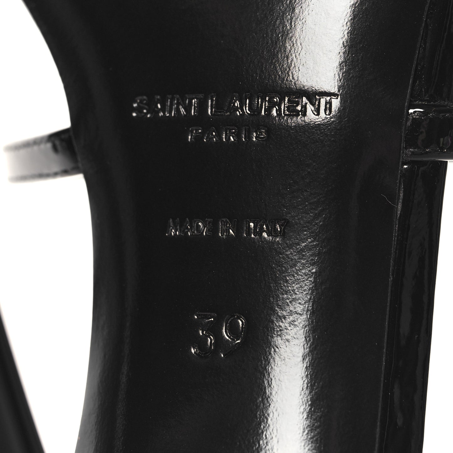 Patent Cassandra 100 Ankle Strap Sandals 39 Black
