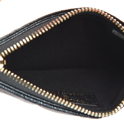 Chanel Iridescent Caviar Quilted Flap Zip Card Holder Black 5 of 8