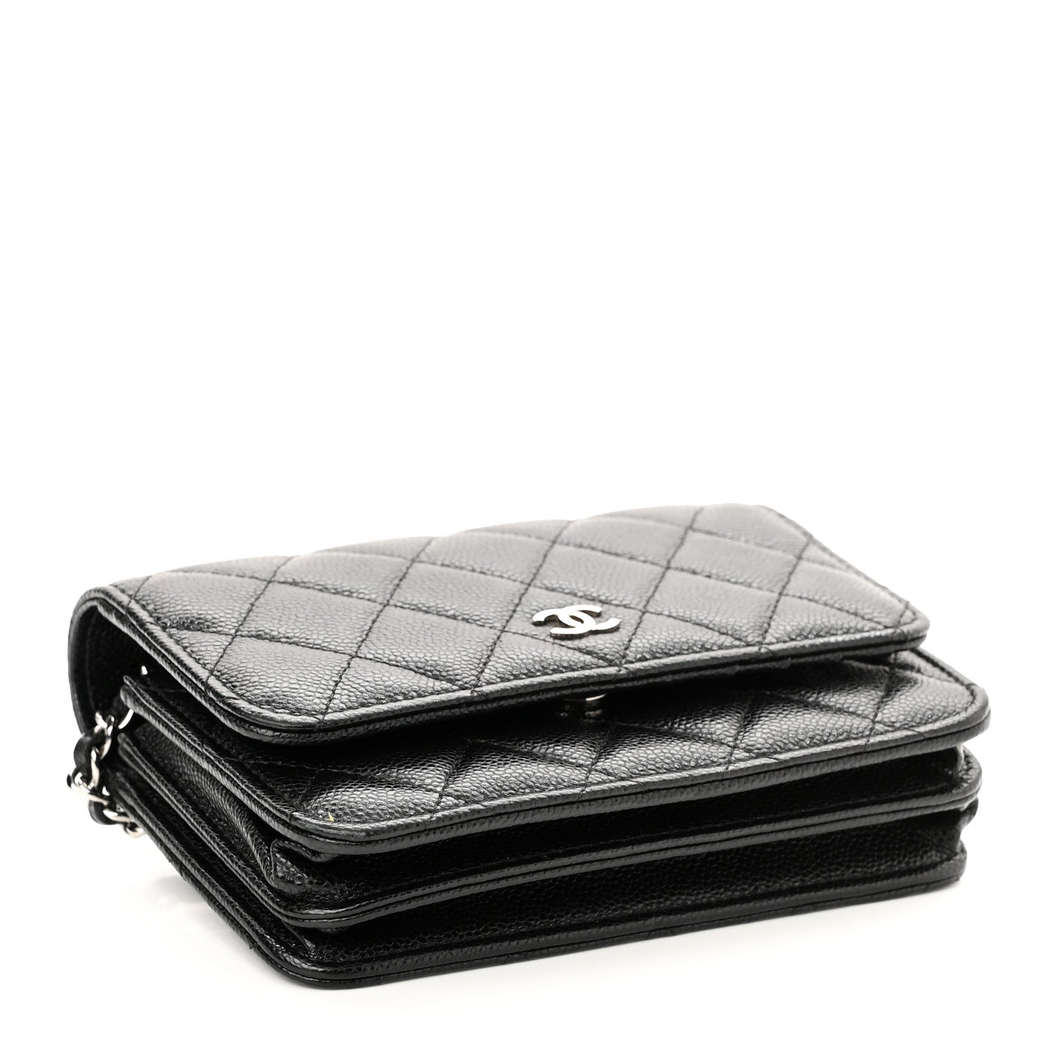 Chanel Caviar Quilted Mini Wallet On Chain WOC Black 4 of 11