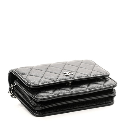 Chanel Caviar Quilted Mini Wallet On Chain WOC Black 4 of 11