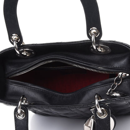 Christian Dior Lambskin Cannage Medium Lady Dior Black 4 of 4