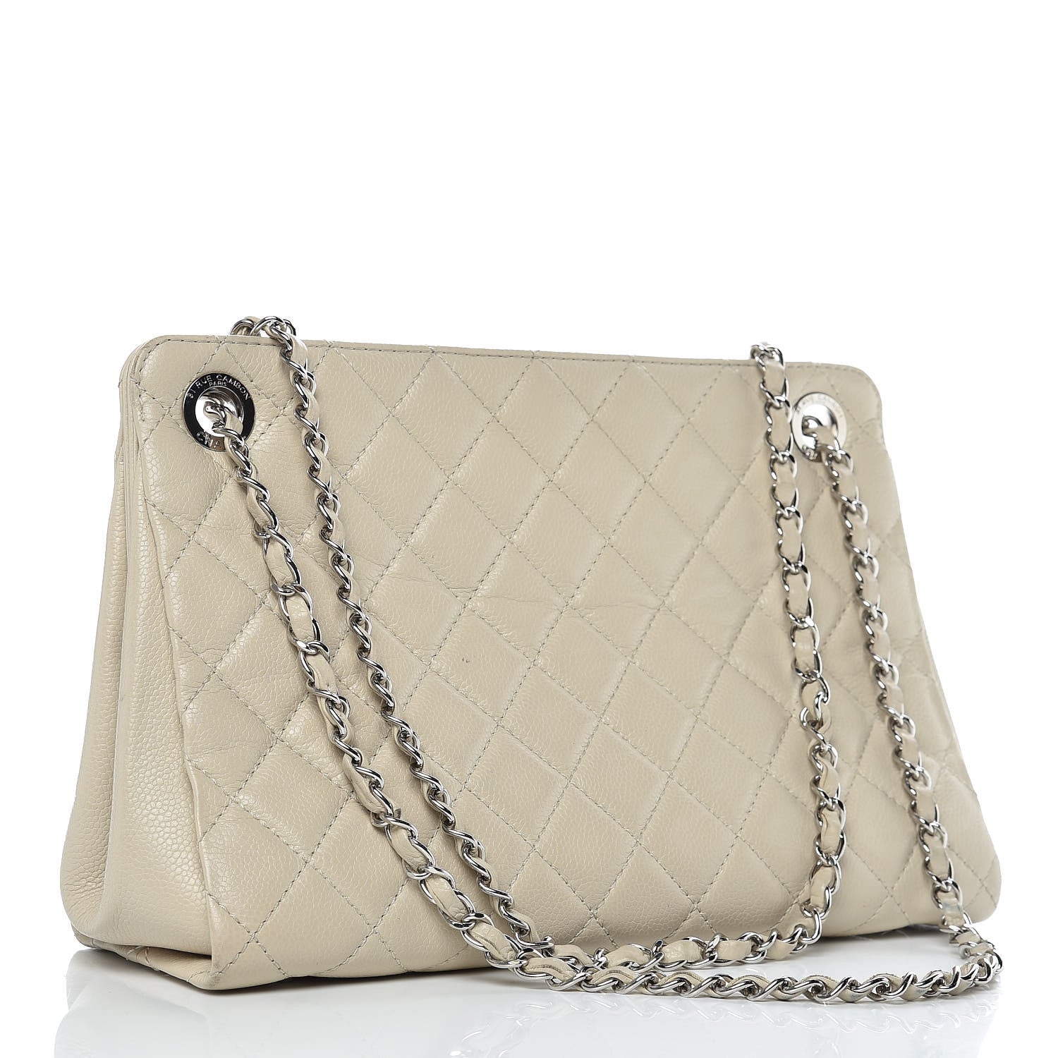 Chanel Caviar Quilted Timeless CC Shopping Tote Beige Clair 3 of 14