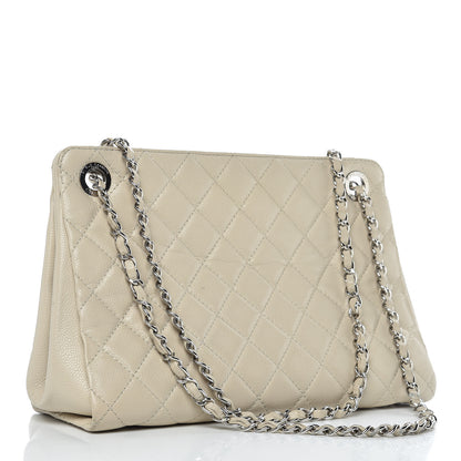 Chanel Caviar Quilted Timeless CC Shopping Tote Beige Clair 3 of 14