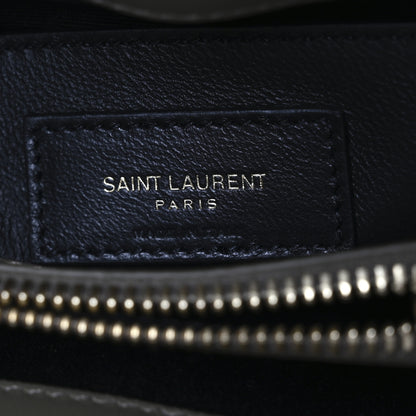 Saint Laurent Velvet Y Quilted Monogram Small Loulou Chain Satchel Dark Vintage Olive 6 of 11