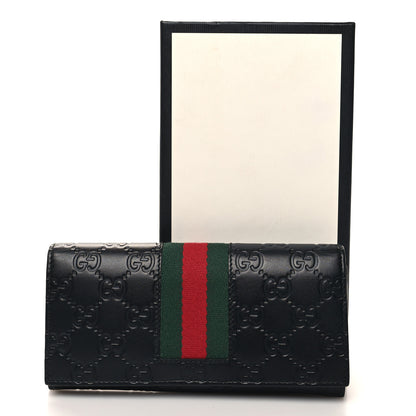 Gucci Guccissima Signature Web New Web Continental Wallet Black 9 of 9