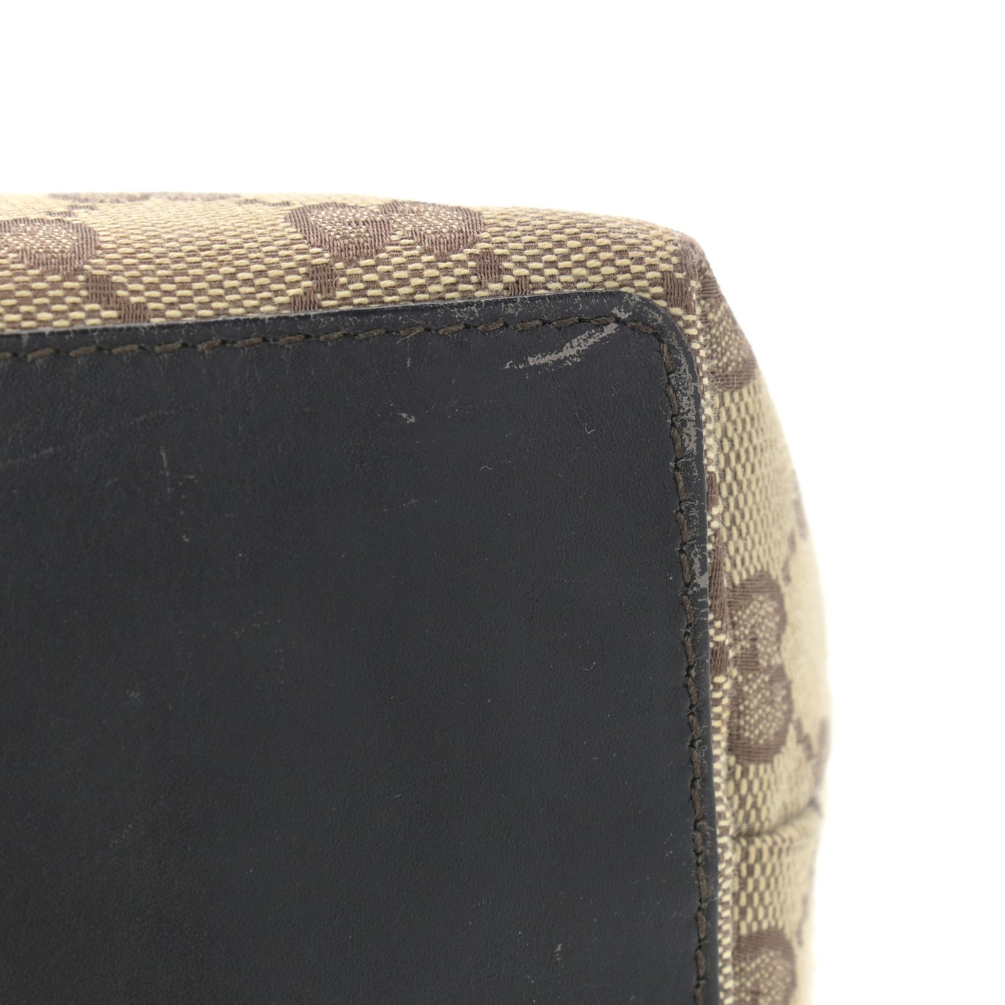 Monogram Small Bucket Tote Beige Dark Brown