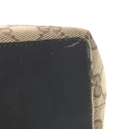 Gucci Monogram Small Bucket Tote Beige Dark Brown 10 of 12