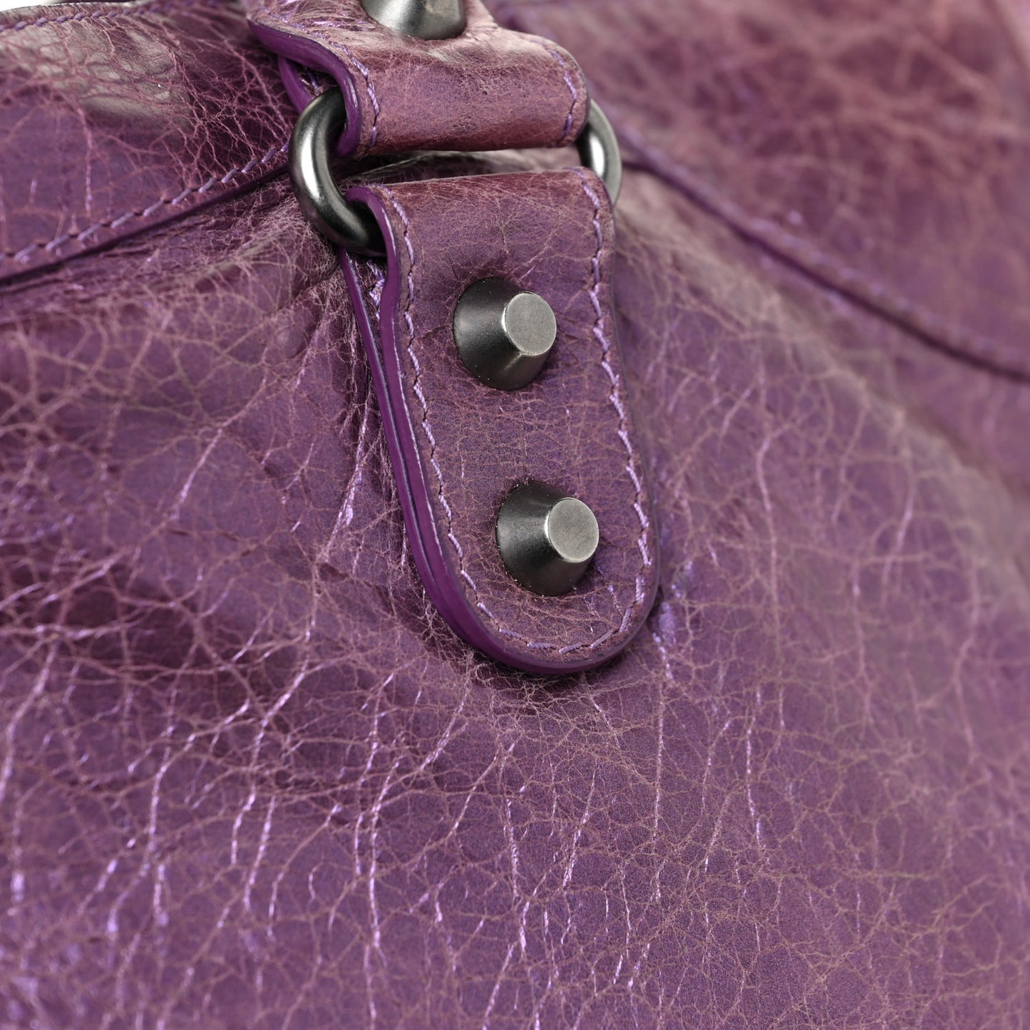 Agneau Classic Hardware City Metallic Purple
