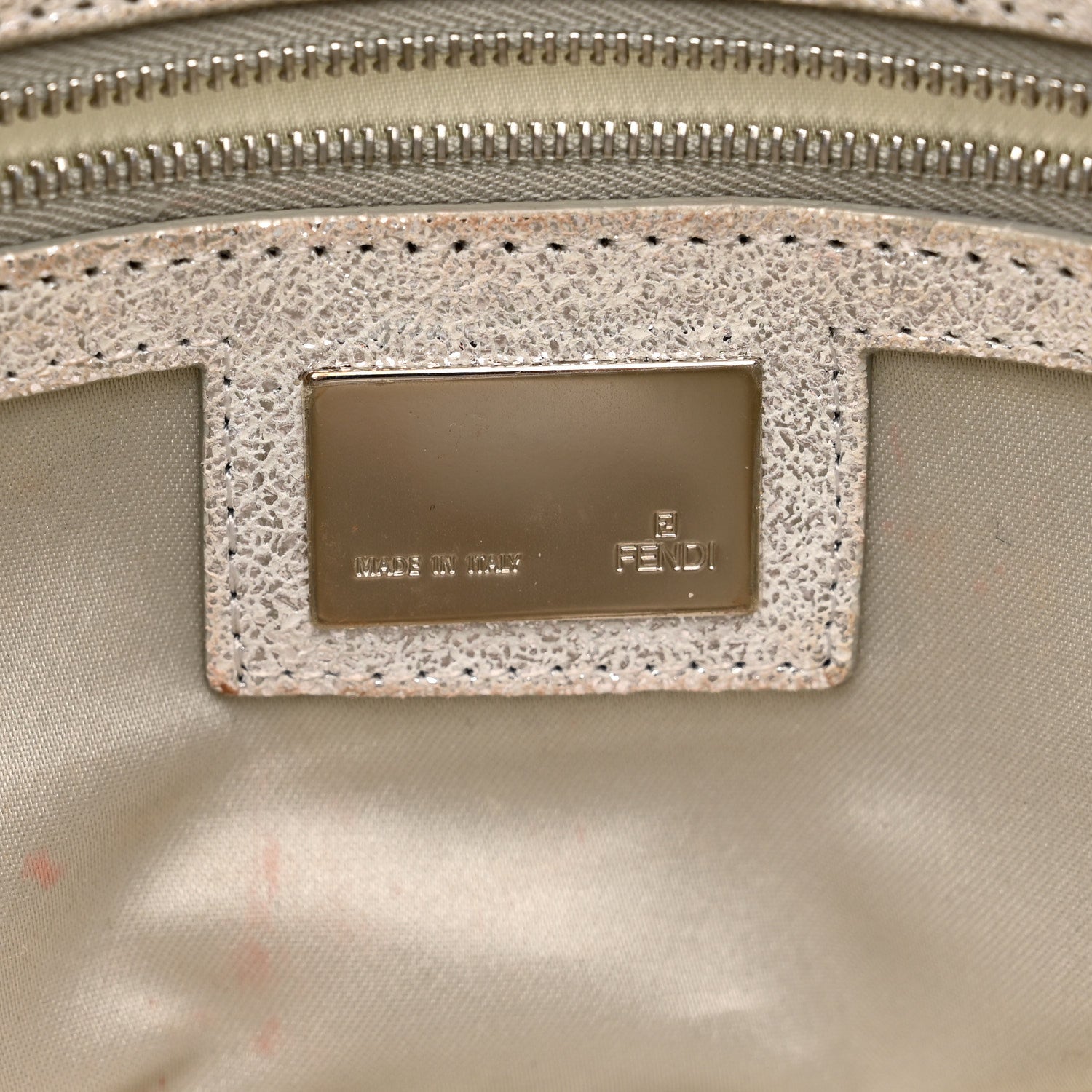 Fendi Metallic Zucchino Baguette Silver 5 of 11