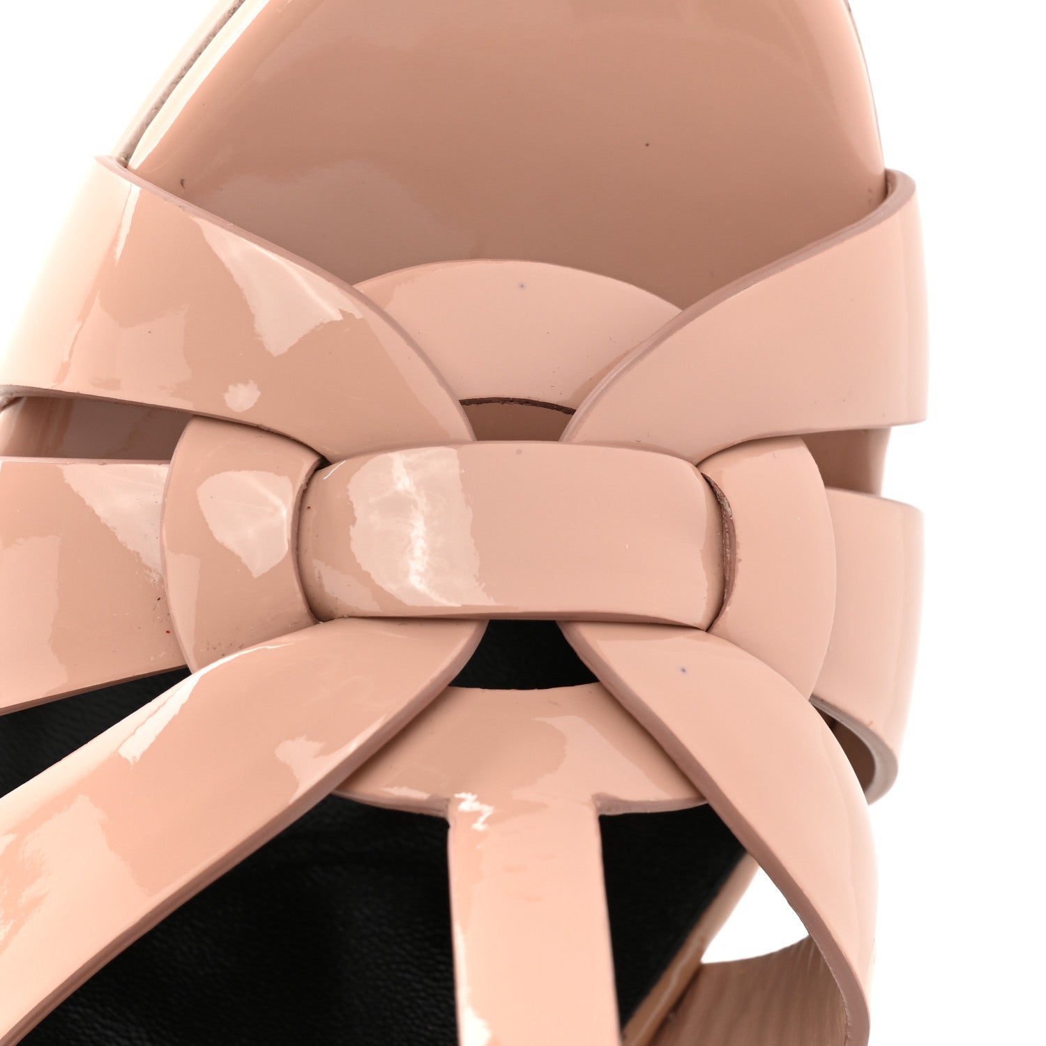 Saint Laurent Patent Tribute 105 Platform Sandals 36.5 Pale Pink 9 of 12