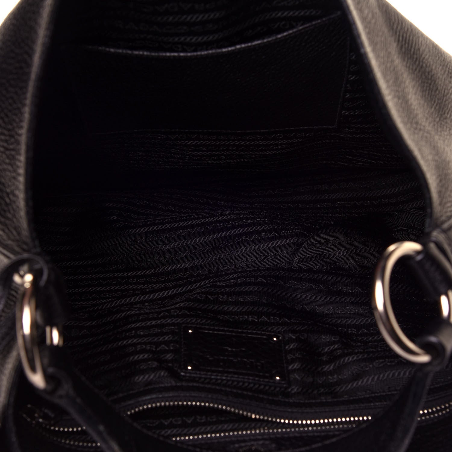 Prada Vitello Daino Hobo Black 4 of 11