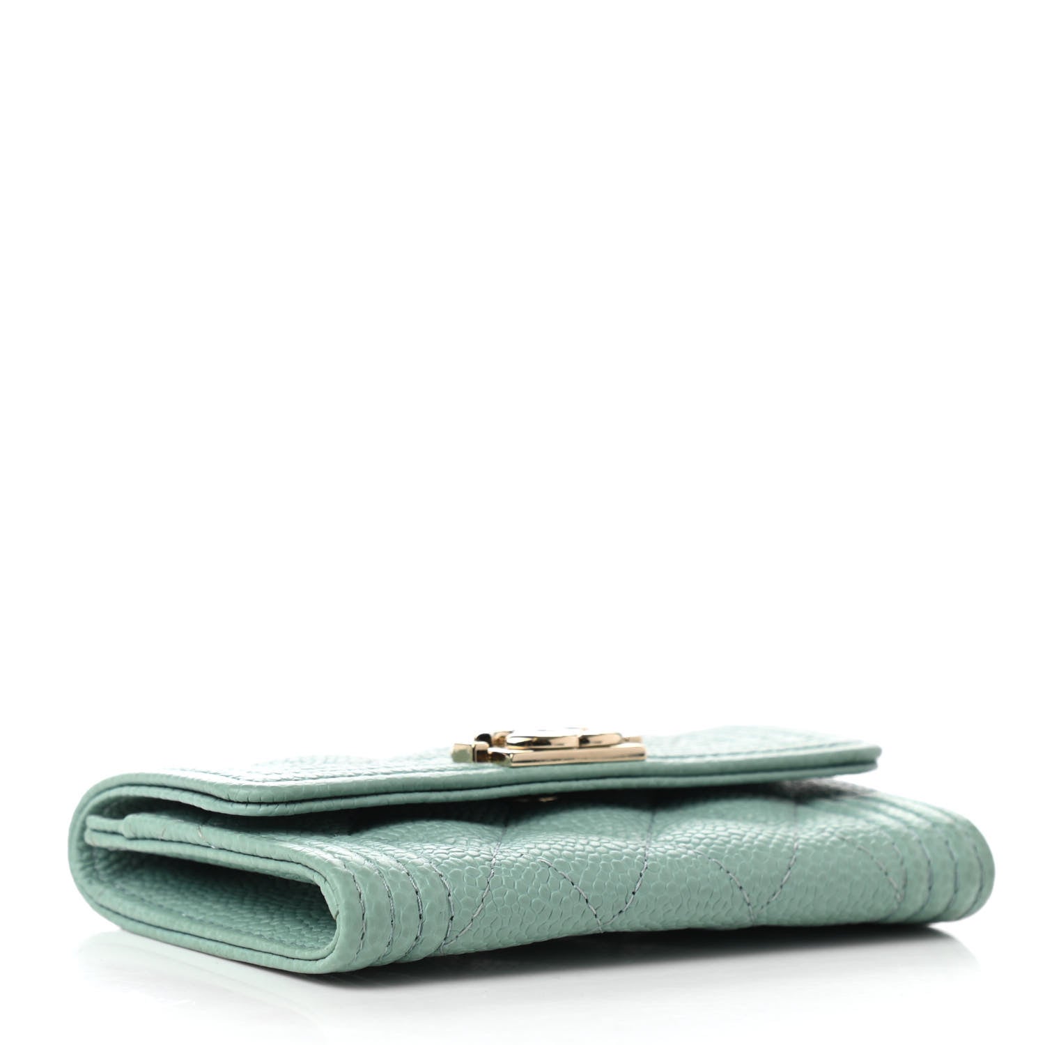 Chanel Caviar Quilted Boy Flap Card Holder Light Blue 4 of 9