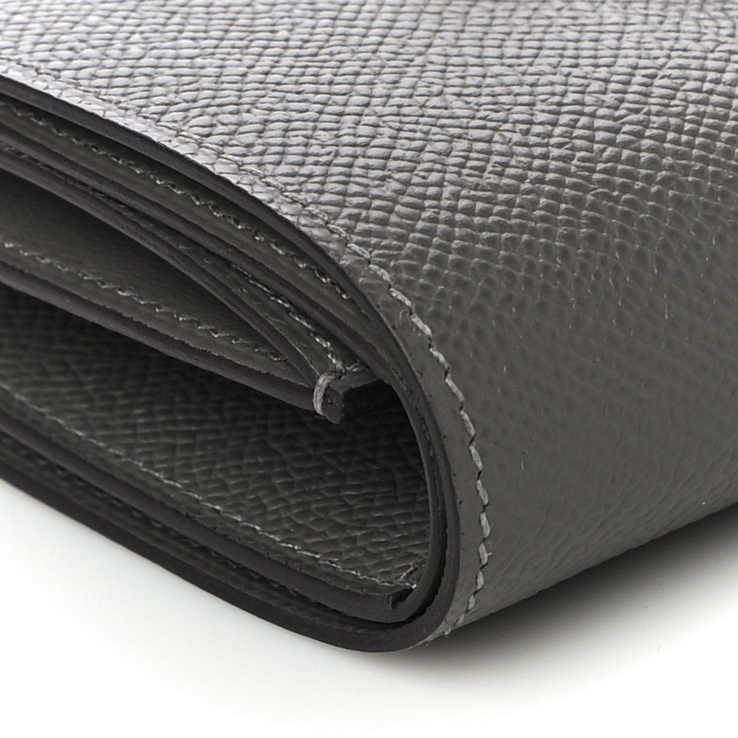 Hermes Epsom Tri-Fold Compact Bearn Wallet Gris Meyer 8 of 10