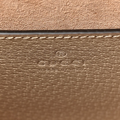 Gucci Textured Dollar Calfskin Web Small Diana Tote Bag Oatmeal Vintage Green 5 of 7