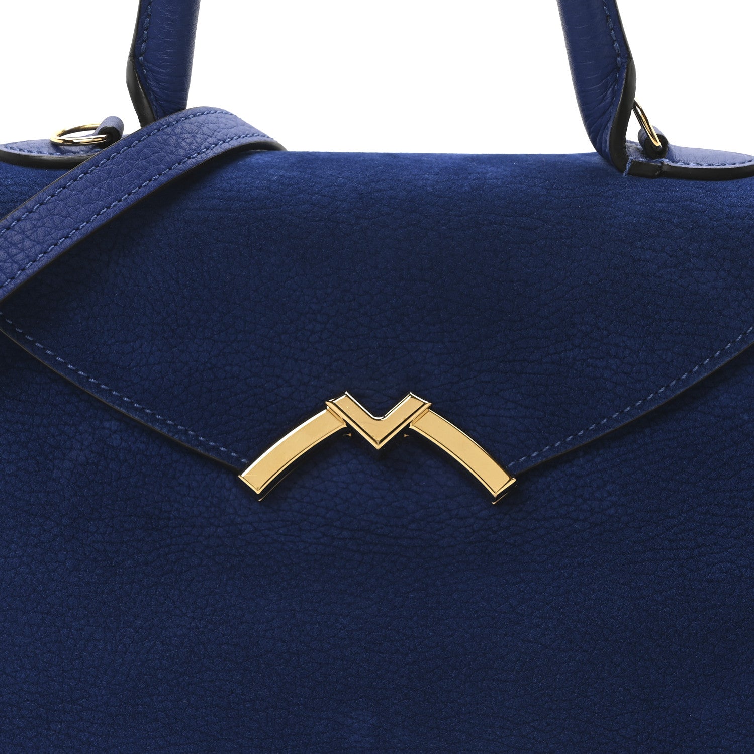 Moynat Nubuck Gabby PM Blue 7 of 9