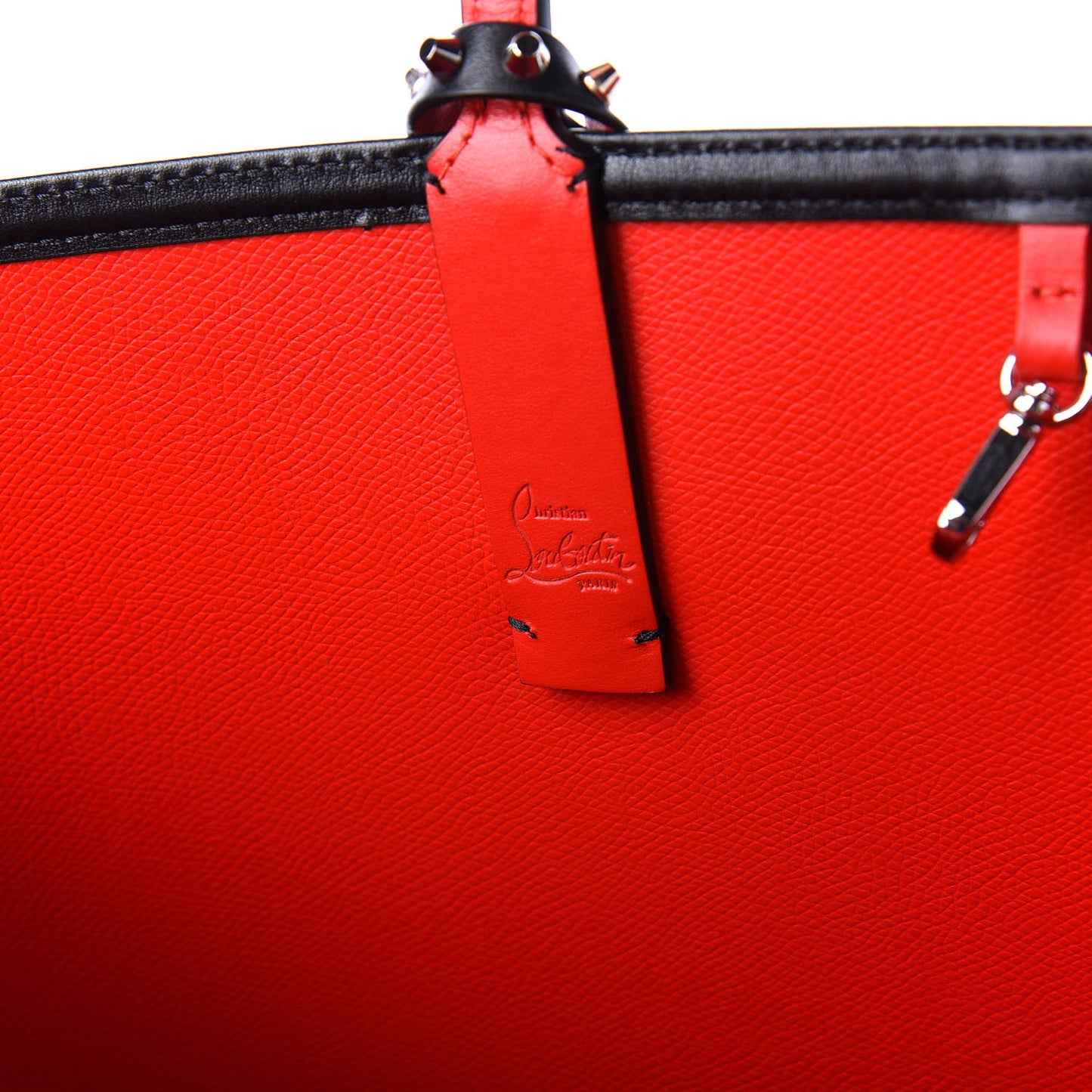 Calfskin Beautiful Red East West Cabata Tote Black Multicolor