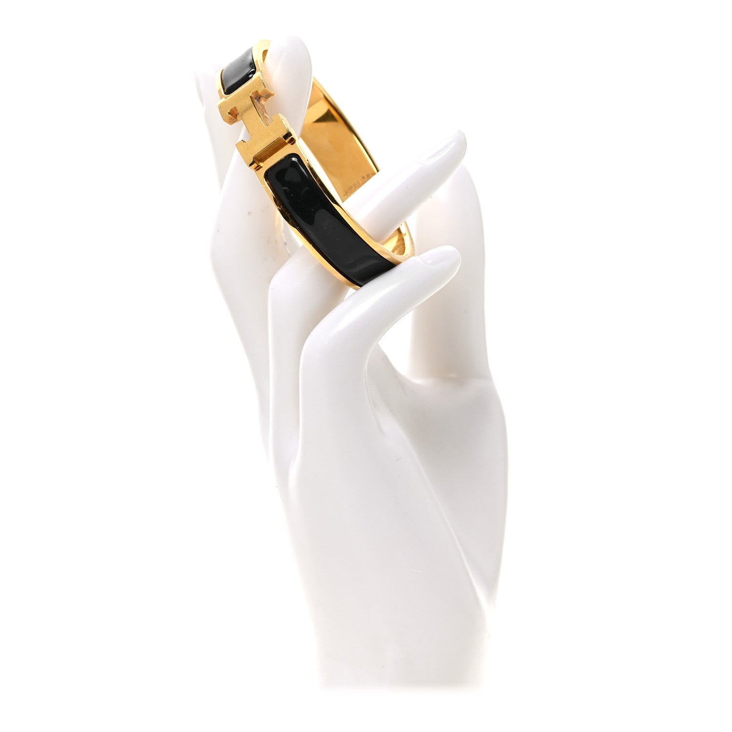 Hermes Enamel Narrow Clic Clac H Bracelet PM Black 2 of 4