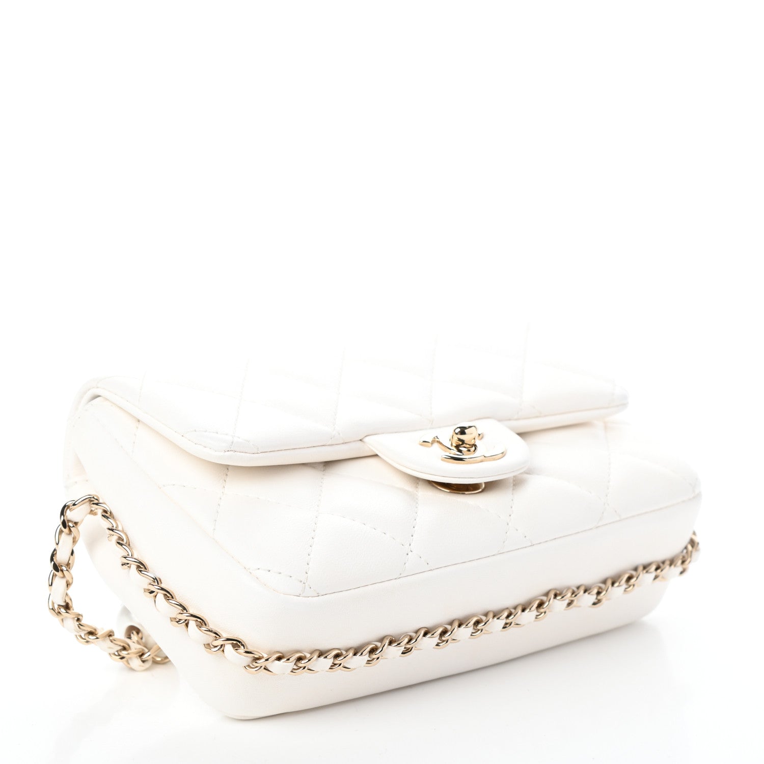 Chanel Lambskin Quilted Mini My Precious Flap White 4 of 10