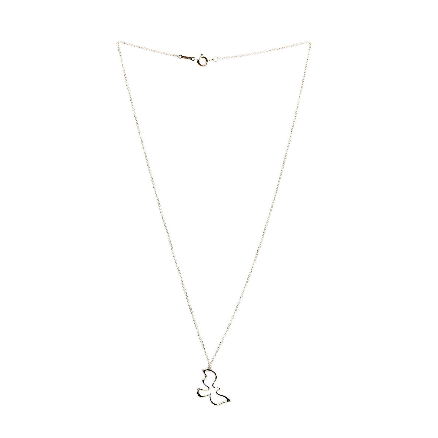 18K Yellow Gold Paloma Picasso Dove Pendant Necklace