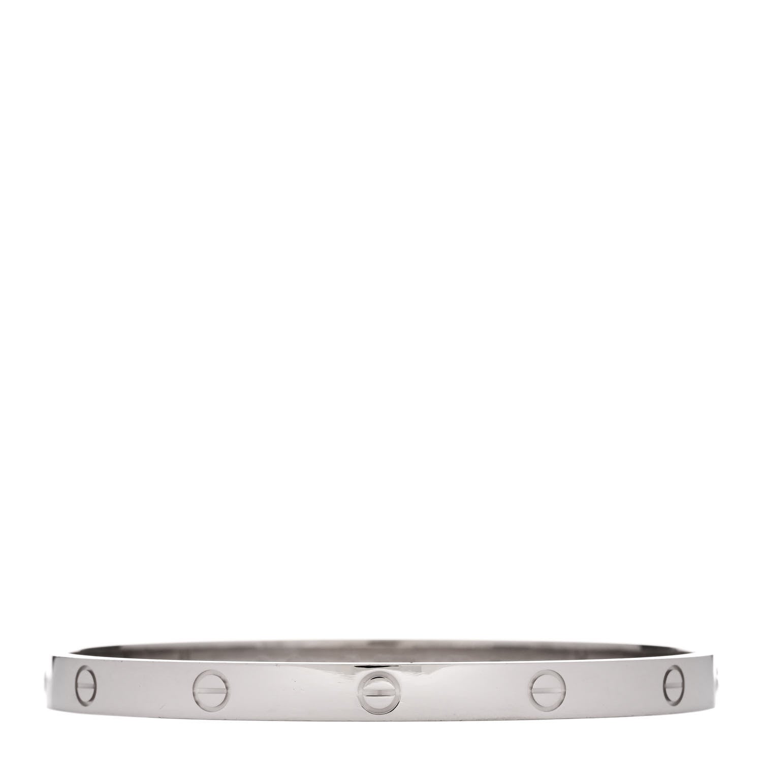 Cartier 18K White Gold LOVE Bracelet 18 1 of 9