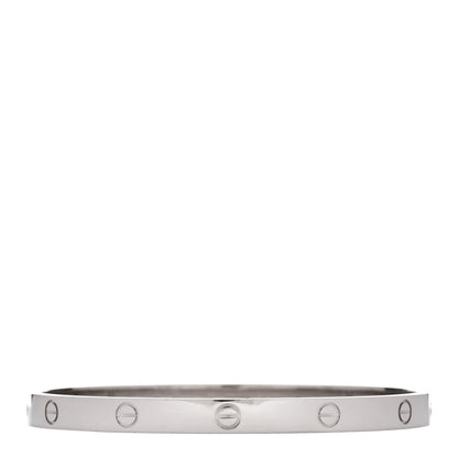 Cartier 18K White Gold LOVE Bracelet 18 1 of 9