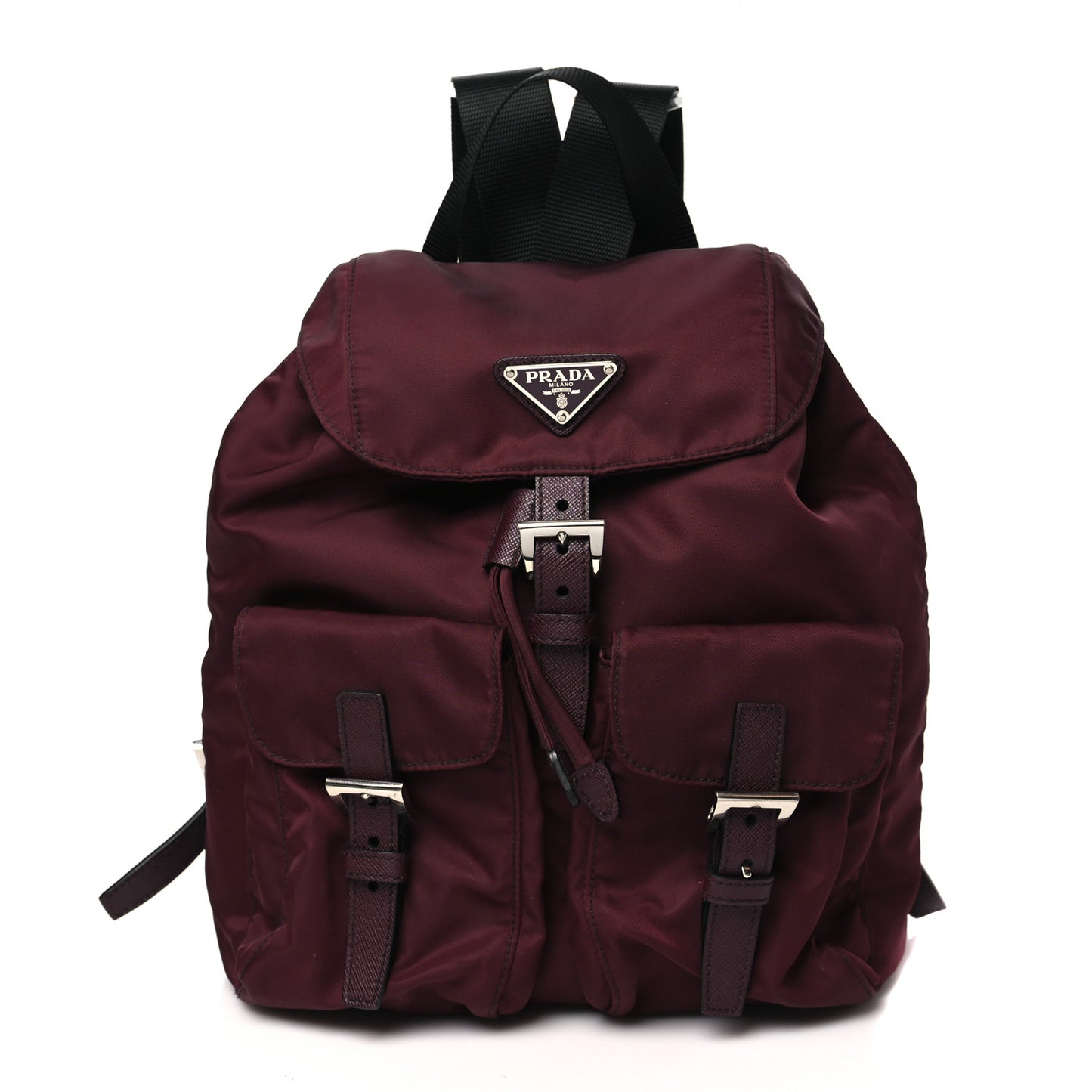 Nylon Vela Small Backpack Bordeaux Black