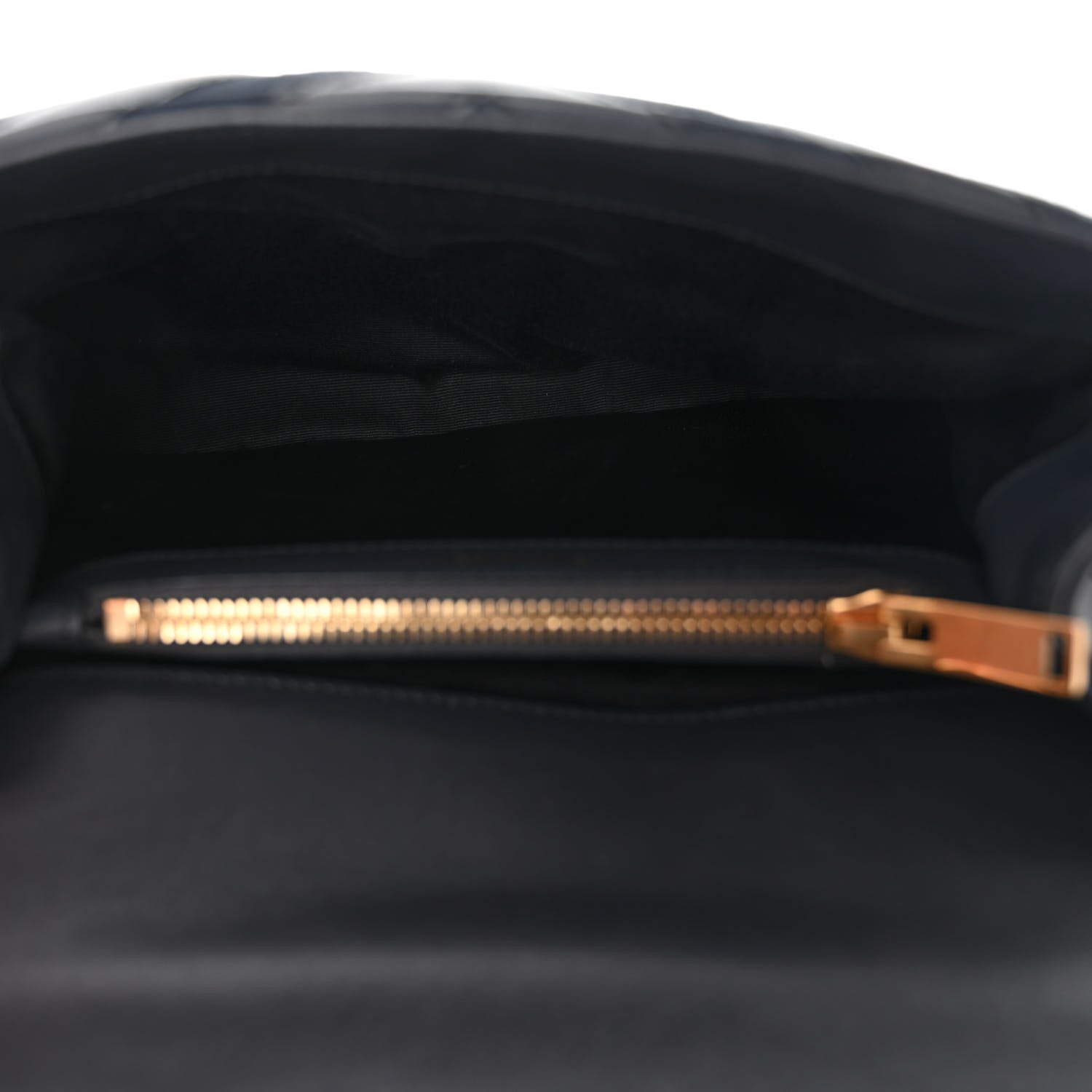 Saint Laurent Calfskin Suede Matelasse Chevron Monogram Medium College Bag Marine 5 of 11