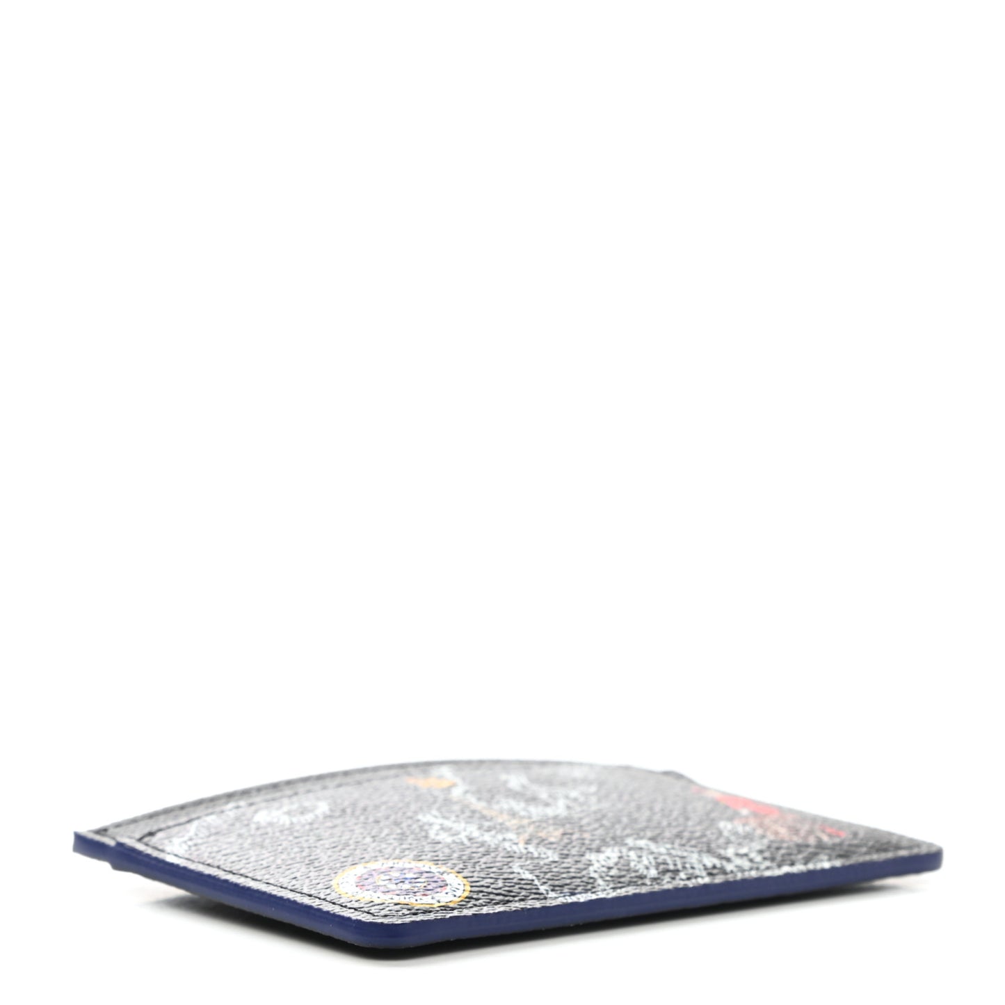 Damier Graphite World Map Porte Cartes Simple