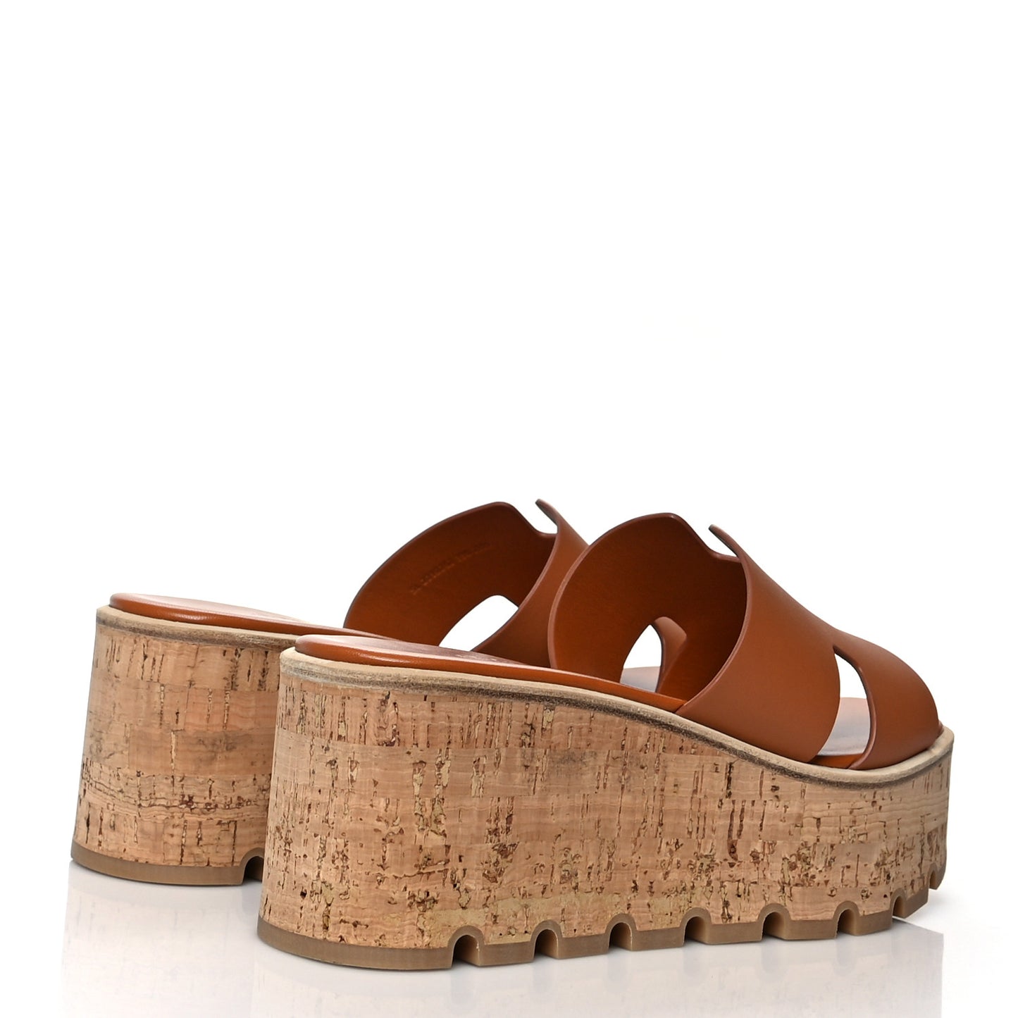 Calfskin Cork Eze 30 Sandals 39 Marron Glaise