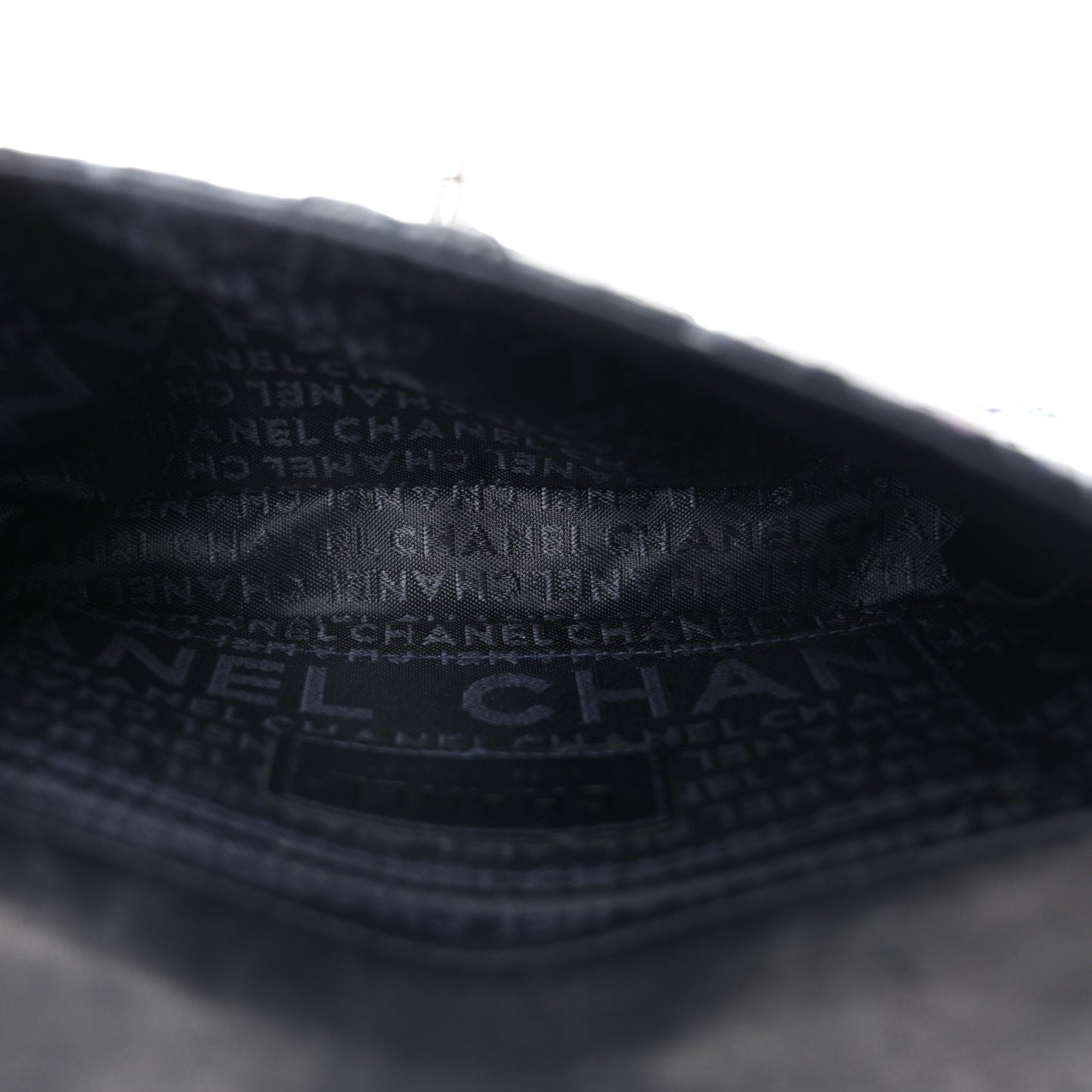 Snakeskin 3 Chain Flap Dark Blue