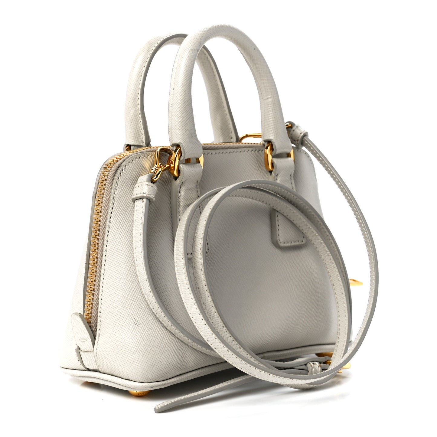 Saffiano Lux Mini Promenade Tote White