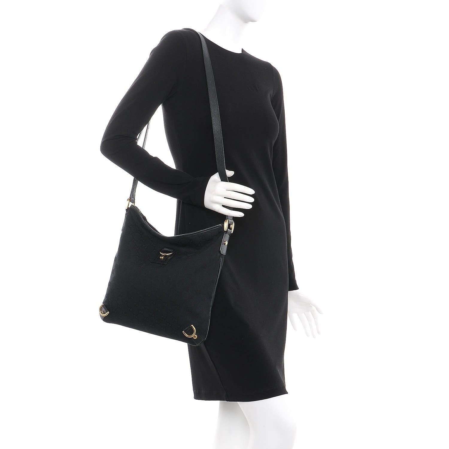 Gucci Monogram Abbey Messenger Bag Black 2 of 11