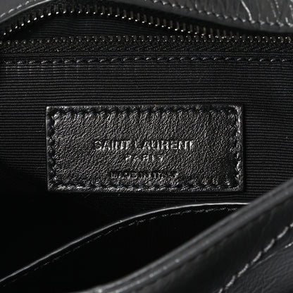 Saint Laurent Crinkled Calfskin Matelasse Monogram Medium Niki Chain Satchel Storm 7 of 12