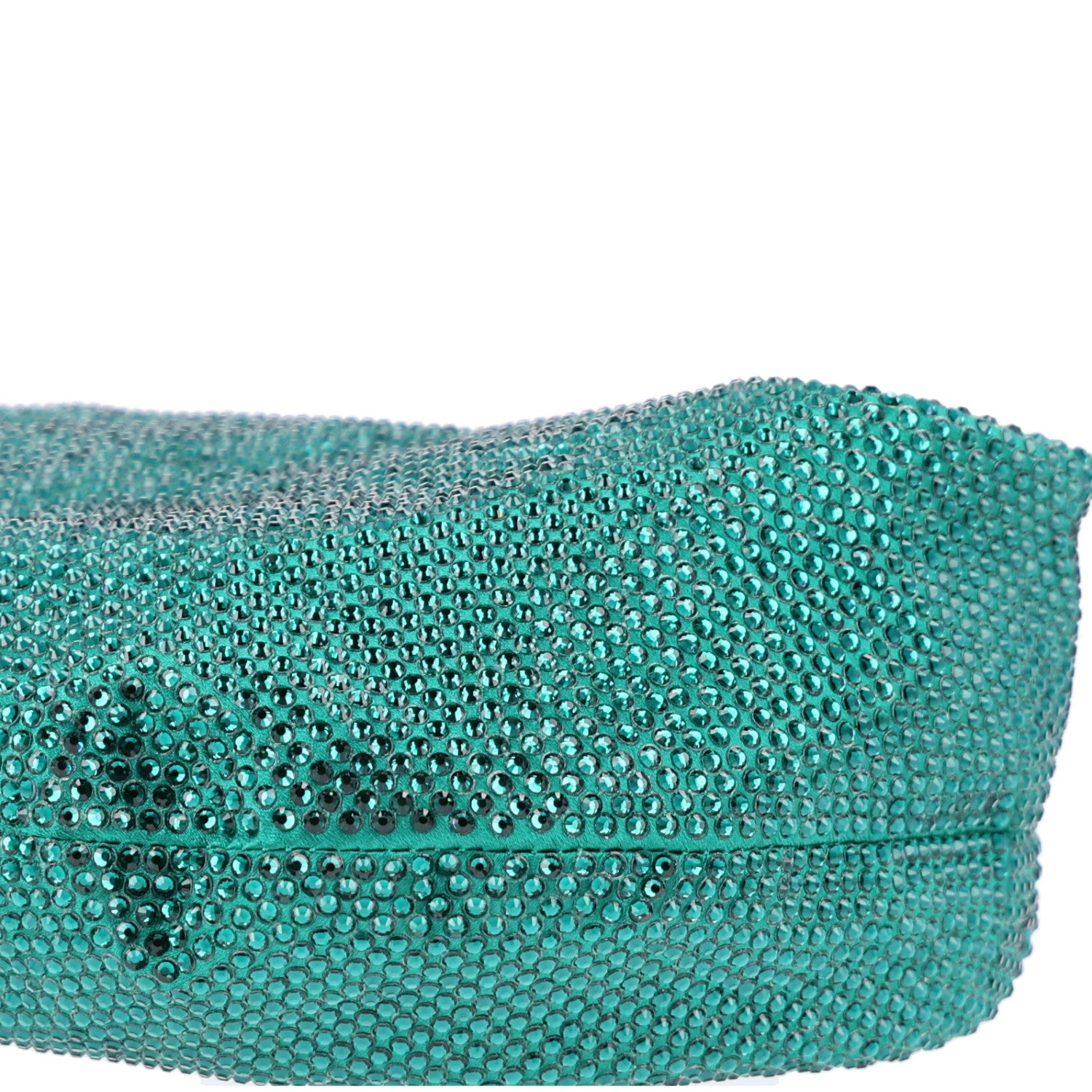 Bottega Veneta Crystal Embellished Satin Mini Hotfix Jodie Emerald 11 of 11