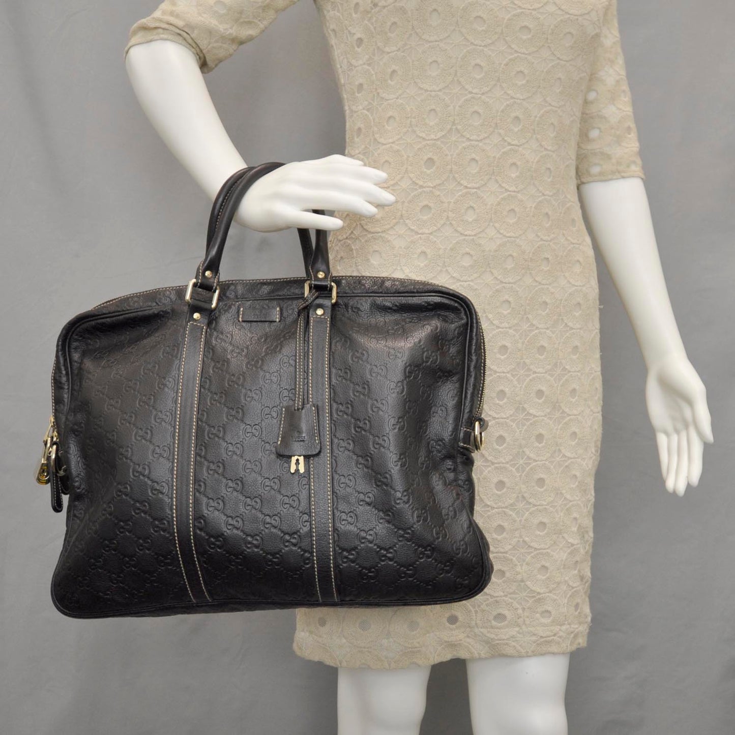 Guccissima Briefcase Black