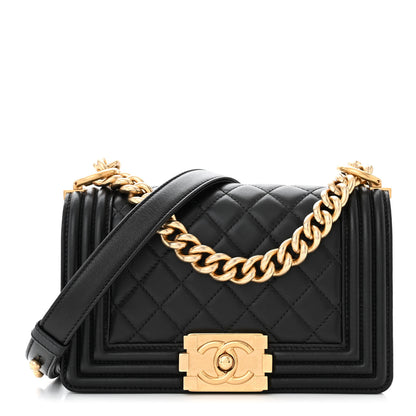 Chanel Lambskin Quilted Small Boy Flap Black 1 of 10