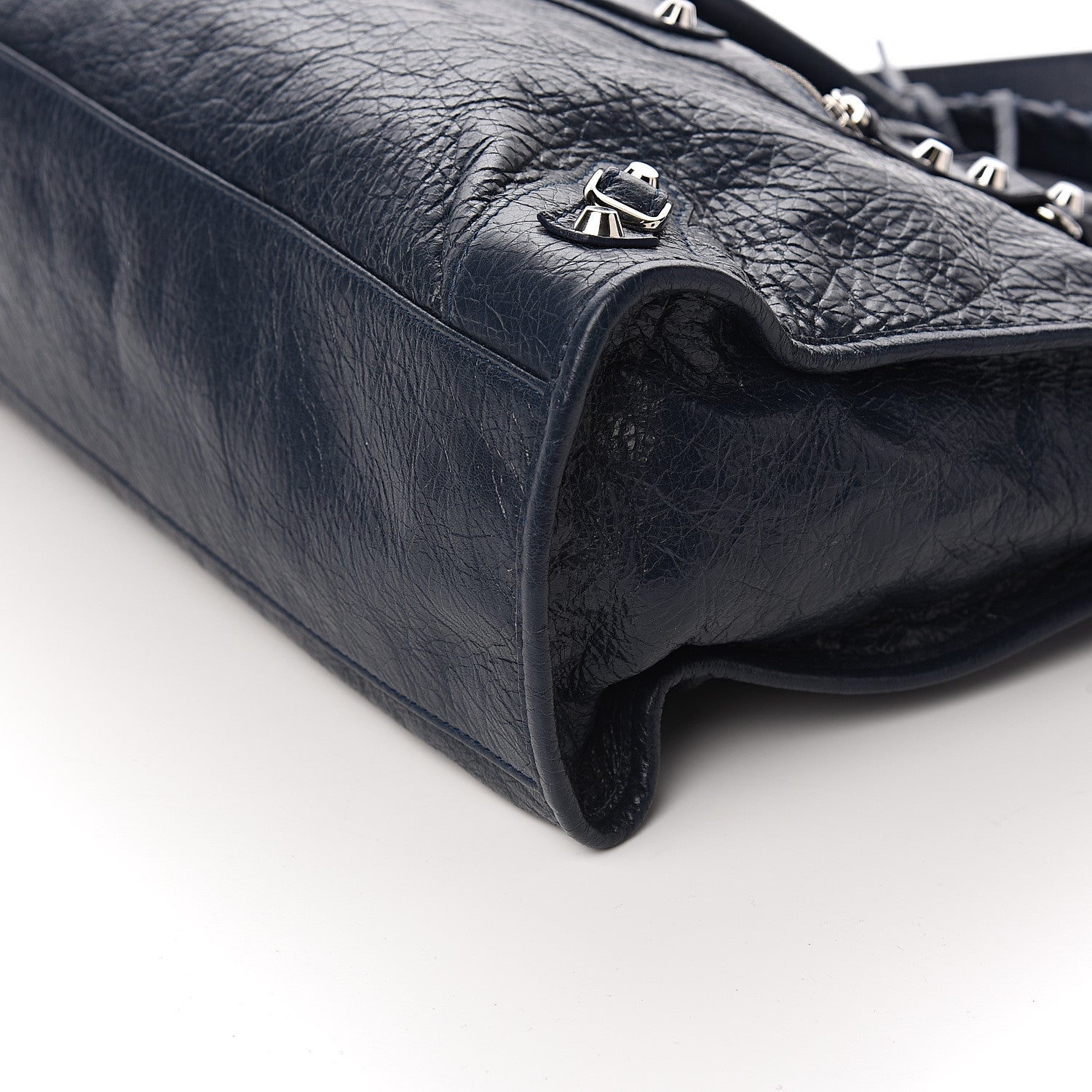Balenciaga Agneau Classic Silver Hardware City Bleu Obscur 8 of 9
