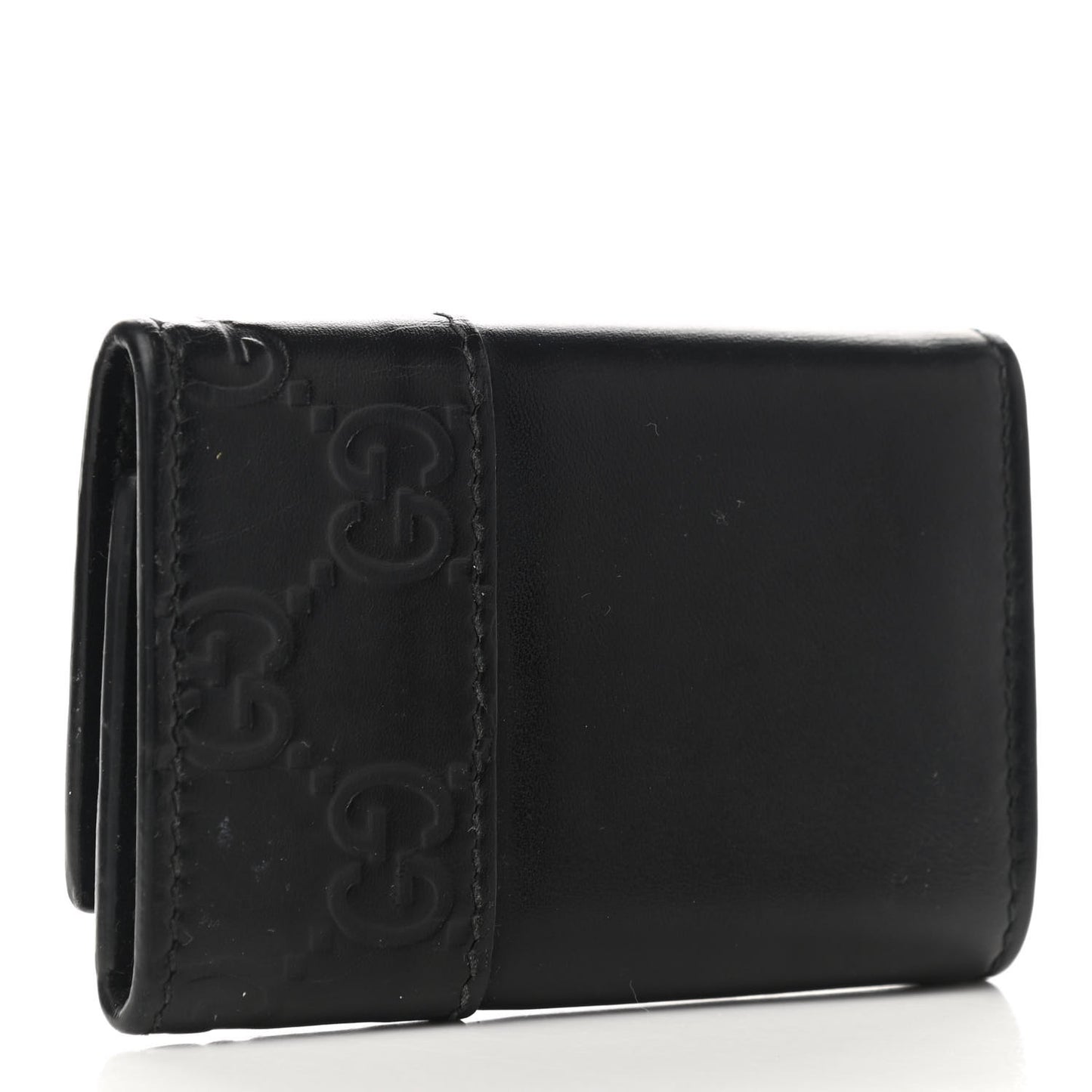 Guccissima Mistral 6 Key Holder Case Black