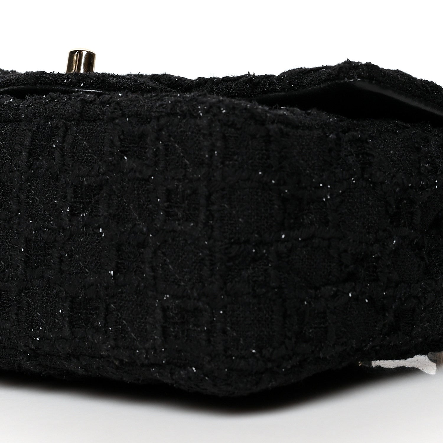 Chanel Tweed Quilted Mini Rectangular Flap Black 10 of 10