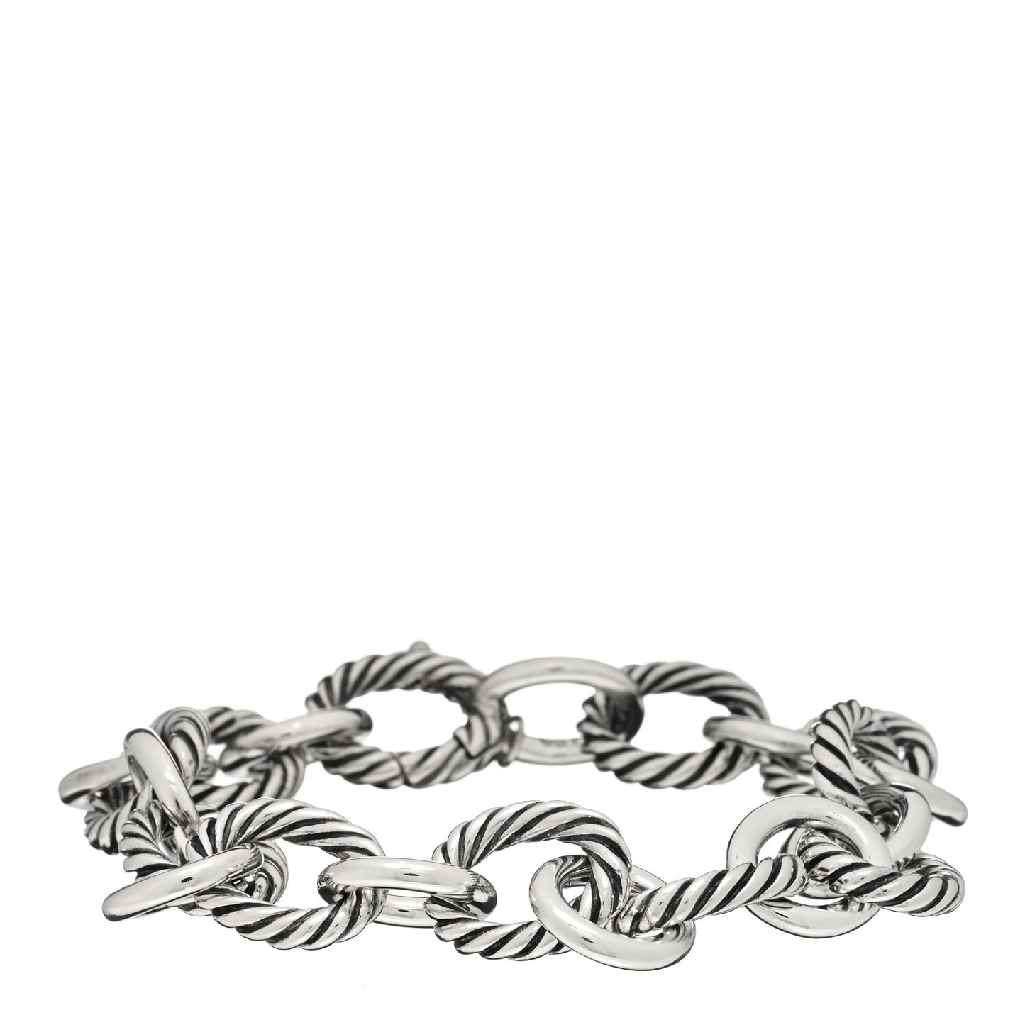 Sterling Silver 12mm Large Oval Link Bracelet