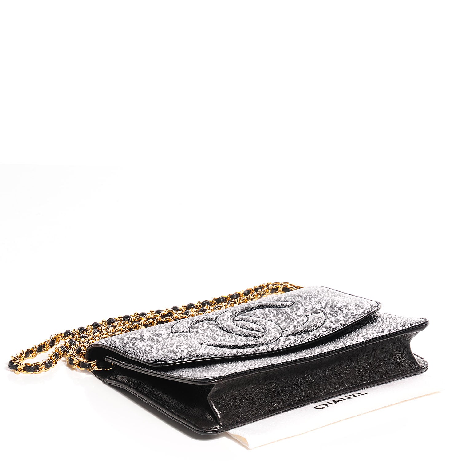 Chanel Caviar Timeless CC Wallet on Chain WOC Black 4 of 9