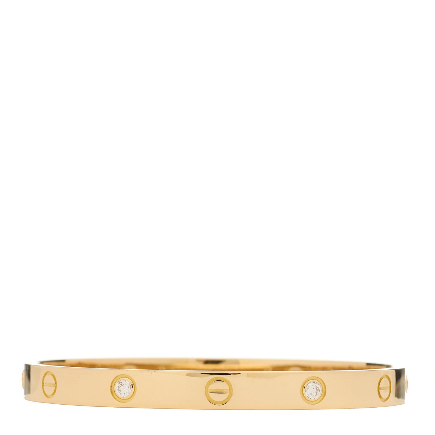 18K Yellow Gold 4 Diamond LOVE Bracelet 18