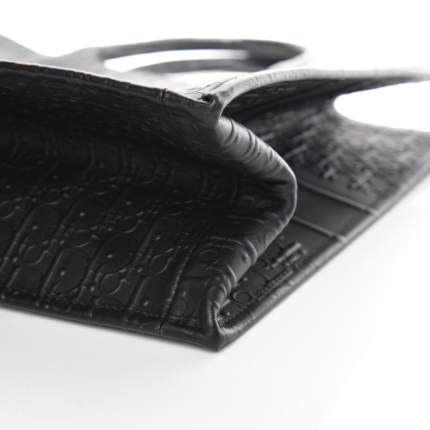 Christian Dior Oblique Calfskin Embossed Book Tote Black 9 of 9
