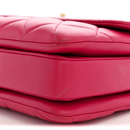 Chanel Lambskin Quilted Small Trendy CC Flap Dual Handle Bag Dark Pink 11 of 13