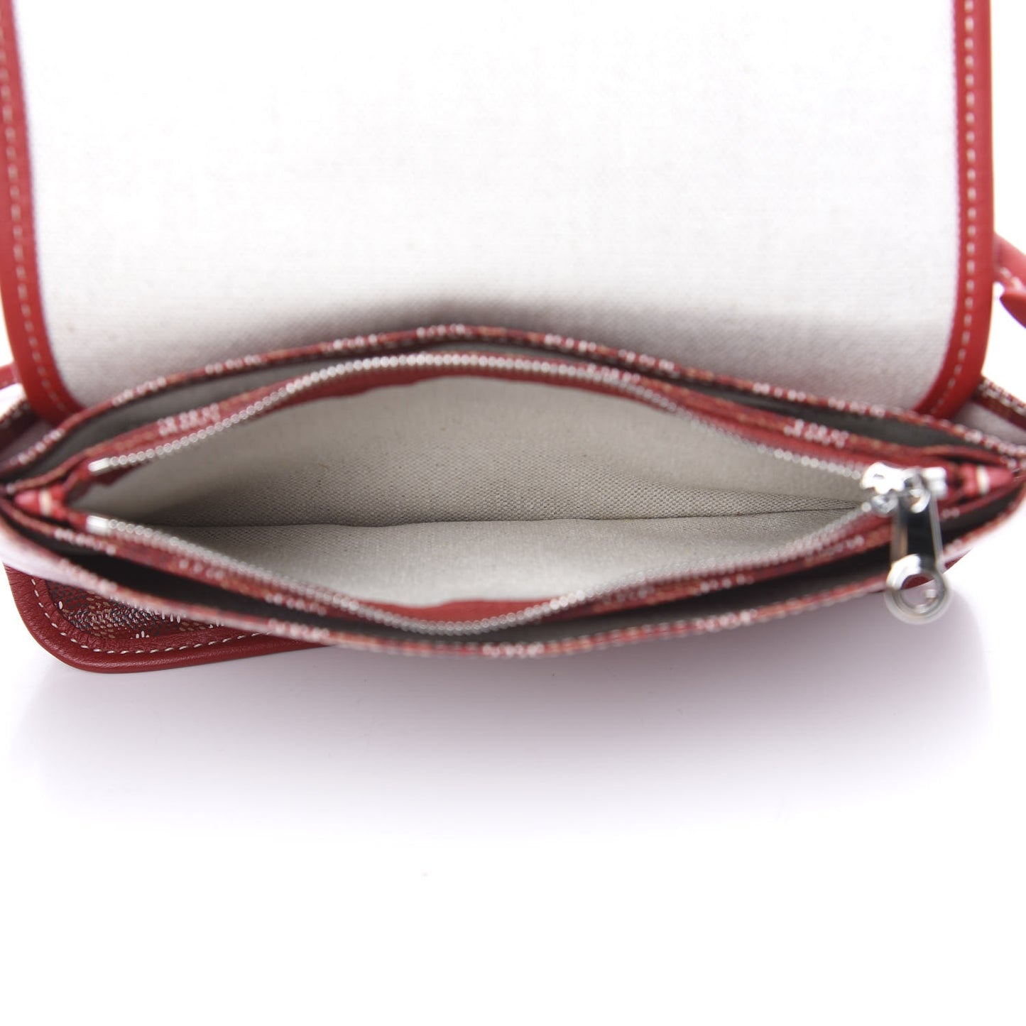 Goyardine Plumet Wallet Clutch Red